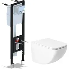 Унитаз подвесной Saniteco KW-99048 + Ани Пласт WCP4141