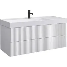 Belux Тумба с умывальником Сиртаки НП 120-02 + Триумф Тр 1200-01 (1, белый глянцевый)