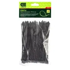 стяжка пластиковая к-кт! 150x3.6mm, 100шт. черные\ 45547 СИБРТЕХ