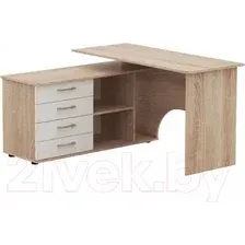Письменный стол Империал Гарвард ЛВ 130x120 (дуб сонома/белый)