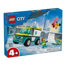 Конструктор LEGO City 60403 Скорая помощь и сноубордист