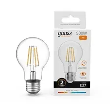 Лампа Gauss Filament Elementary А60 7W 530lm 2700К Е27 LED / 22217