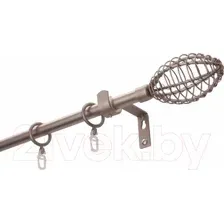 Карниз для штор Lm Decor Лайт Гранд Марио 1р гладкий 16мм (сатин, 1.6м)