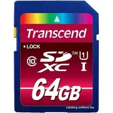 Карта памяти Transcend SDXC UHS-I (Class 10) 600x Ultimate 64GB (TS64GSDXC10U1)