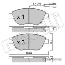 Тормозные колодки Metelli 2203220