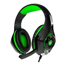 Наушники-гарнитура Crown CMGH-102T (черный/зеленый)