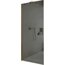Душевая стенка MaybahGlass 109x195 MGD-681-3ш (графитовое стекло/золотой)