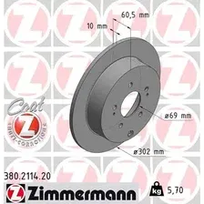 Тормозной диск ZIMMERMANN 380.2114.20 полный , задняя ось