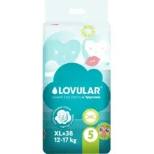 Трусики-подгузники Lovular Sweet Kiss XL 12-17кг (36 шт)
