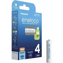 Комплект аккумуляторов Panasonic Eneloop AAA 800 / BK-4MCDE/4BE (4шт)