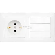 Блок выключатель с розеткой Bylectrica 3В-РЦ-695