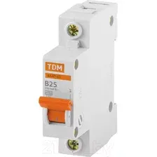 Выключатель автоматический TDM Electric ВА 47-63 1Р 25А (B) 4.5кА SQ0218-0041