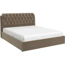 Двуспальная кровать Bravo Мебель Белиста 160x200 без ПМ Стандарт 2 вариант (серо-бежевый)