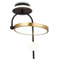 Люстра средней высоты Ambrella light Comfort FL66424 BK/GD (черный/золото)