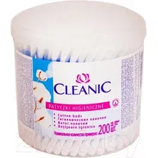 Ватные палочки Cleanic Classic круглая коробка (200шт)