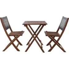 Комплект складной мебели National Tree Company из акации / TP2102.0.3 (3 предмета)