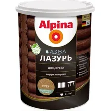 Лазурь для древесины Alpina Аква (900мл, орех)