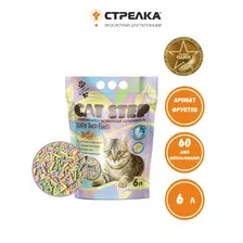 Наполнитель Cat Step Tofu Tutti Frutti комкующийся растительный, фруктовый аромат , 6 л