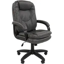 Кресло офисное Chairman 668LT N (черный пластик/экопремиум серый)