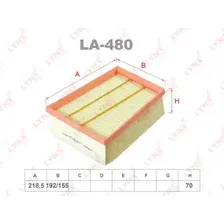 Воздушный фильтр LYNXAUTO LA-480