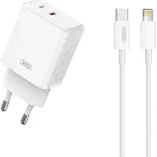 Сетевое зарядное XO L145 Lightning (белый)