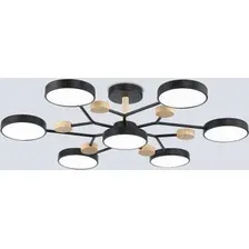 Подвесная люстра Hotpoint FL4866/7 BK/WD (черный/дерево)