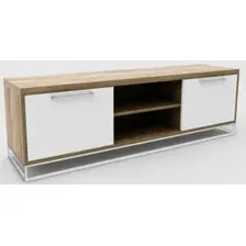 Тумба Hype Mebel ТВ 150x40 (белый-дуб галифакс натуральный)