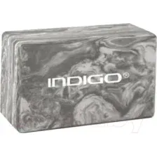 Блок для йоги Indigo IN259, мраморный серый