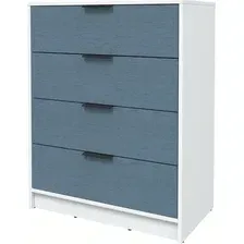 Комод Интерлиния Концепт КТ-К80 Глосс (белый платинум/дуб лазурный)