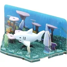 Магнитный конструктор Halftoys Ocean Белая акула с диорамой HO006