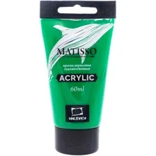 Акриловая краска Малевичъ Matisso 617063 (60 мл, зеленый средний)