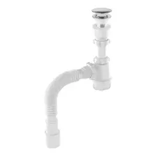 Сифон умывальника Aquant 1 1/4 клик-клак донный клапан с отв.перел. арт.S4015-30-MR