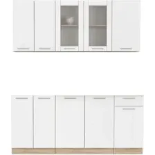 Готовая кухня Интерлиния Мила 18-60 без столешницы (белый платинум)