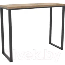Барный стол Hype Mebel Классик 120x40 (черный/дуб галифакс натуральный)