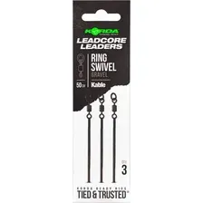Лидкор рыболовный Korda Kable Leadcore Leader Ring Swivel 50см Gravel / KLL003
