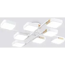 Подвесная люстра Ambrella light FL4888/8 WH/WD (белый/дерево)