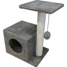 Комплекс Cat House с боковой полкой 0.58 (хлопок серый)