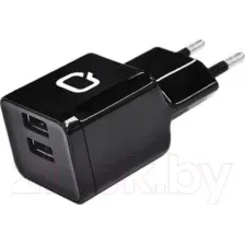 Сетевое зарядное устройство Qumo Energy, Charger 0061, Q23841, черный