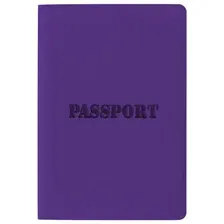 Обложка для паспорта, мягкий полиуретан, PASSPORT, фиолетовая матовая, STAFF