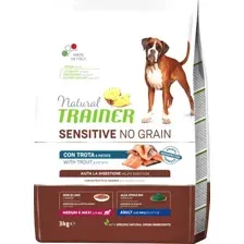 Сухой корм для собак Trainer Natural No Grain для средних и крупных пород, форель (12кг)