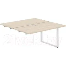 Комплект столов модульных Norden 280x143.8x75 / AG.125.AR.L.72.WH (белый/серебристый/акация равелло)