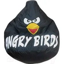 Бескаркасное кресло Flagman Груша Макси XXL Angry Birds Г2.1-048 (черный)