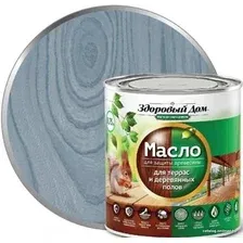 Масло Здоровый дом Для террас и деревянных полов 1.8 л (серо-голубой)