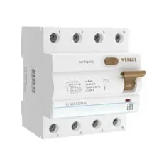 Устройство защитного отключения 3P+N 40 A 30 mА АС 6 kА Werkel W914P406
