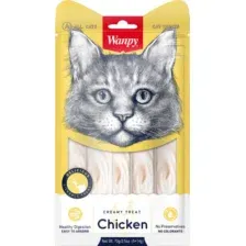 Лакомство Wanpy Cat для кошек «нежное пюре» из курицы, 5 шт