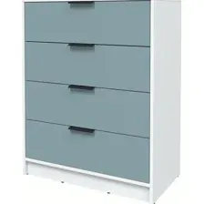 Комод Интерлиния Концепт КТ-К80 Глосс (белый платинум/океан)