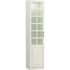 Шкаф с витриной Mobi Ливерпуль (белый/ясень ваниль НМ-1012-100 ПВХ)