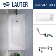 Ванна Lauter Athena 170x80 21090080 (с ножками и сифоном 21Y11020 хром)