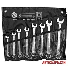 Набор ключей VOREL комбинированных, 8 пр: 8, 10, 12-15, 17, 19 мм, на полотне