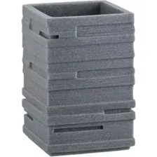 Стакан для зубной щетки и пасты Perfecto Linea 35-151302 (серый)